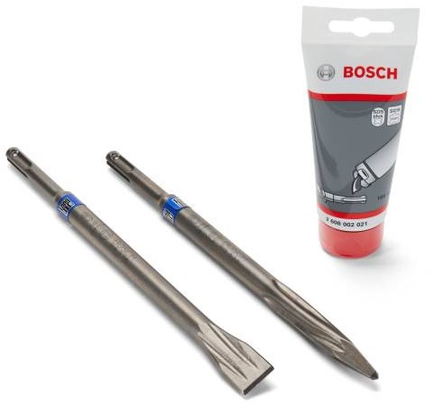 Afbeelding laden in galerijviewer, Bosch accessoires platte beitel sds-plus en puntbeitel + smeervet - 061599765k
