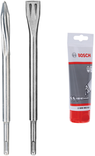 Afbeelding laden in galerijviewer, Bosch accessoires platte beitel sds-plus en puntbeitel + smeervet - 061599765k

