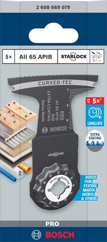 Bosch accessoires pro aii 65 apib invalzaagblad | 65 x 40 mm | 5 stuks - 2608669079
