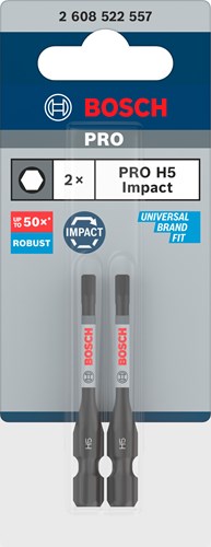 Afbeelding laden in galerijviewer, Bosch accessoires pro hex slagschroefbit | h5 | 55 mm | 2-delig - 2608522557
