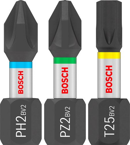 Laden Sie das Bild in Galerie -Viewer, Bosch accessoires pro impact schroefbitset | ph2 (x5) | pz2 (x5) | t20 (x5) | t25 (x5) | t30 (x5) | 25 mm | 25 stuks - 2608521u63
