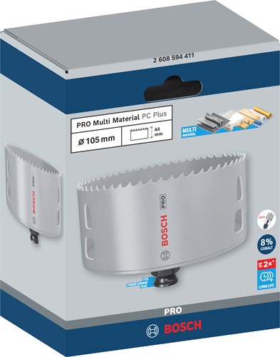 ギャラリービューアに画像をロードする, Bosch accessoires bosch pro multi materiaal pc plus gatenzaag 105 mm - 2608594411
