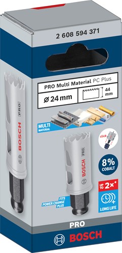 ギャラリービューアに画像をロードする, Bosch accessoires pro multi material pc plus gatzaag | 24 mm - 2608594371
