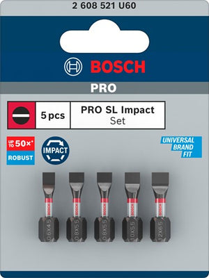 Bosch accessoires bosch pro sleufkopbits sl4,5 sl5,5(x2) sl5,5 sl6,5 25 mm 5-delig ...