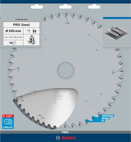 Chargez l'image dans la visionneuse de la galerie, Bosch accessoires pro steel cirkelzaagblad voor gesnoerde machines | 305 x 2 |2 x 25 |4 mm | t60 - 2608844868
