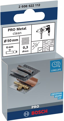 Bosch accessoires schijfborstel 50 mm, 0,3 mm, 4500 u min, 8 mm 1st - 2608622112