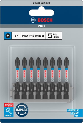 Load image into Gallery viewer, Bosch accessoires schroefbit impact control ph2, 50 mm 8x - 2608522330
