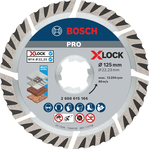 Load image into Gallery viewer, Bosch accessoires x-lock diamantschijf standard for universal 125 x 22,23 x 2,0 x 10 mm - 1 stuk(s) - 2608615166
