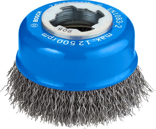 Load image into Gallery viewer, Bosch accessoires x-lock komstaalborstel gegolfde draad 75mm staal 0.3mm - 1 stuk(s) - 2608620725
