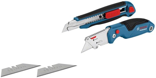 Load image into Gallery viewer, Bosch blauw 1600a016bm | 2-delige | messenset | universeel klapmes en professioneel snijmes - 1600a016bm

