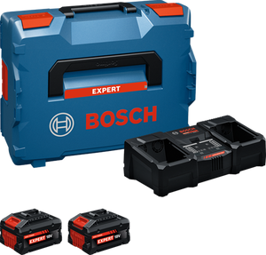 Bosch blauw 18v 8,0ah accu starterset exba18v-80 2-320 | 2x 8.0ah exba18v-80 accu + lader exal18v2-320 - 1600a0373x