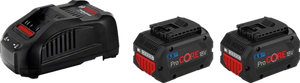 Bosch blauw 18v starterset met 2 accu's procore18v 5.5ah + lader gal 1880 cv - 1600a0214c