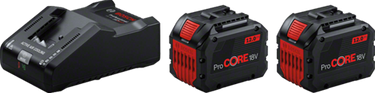 Bosch blauw 2 x procore18v 12.0ah + 1 x gal 18v-160 | accuset - 1600a02t5w