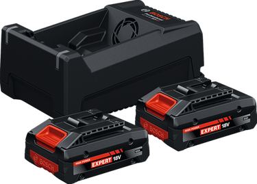 Bosch blauw accu starterset exba18v-40 | 2x 4.0ah exba18v-40 accu + lader gal 12v 18v-80 - 1600a0373j