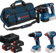 Bosch blauw accutoolkit 3 toolkit 18v gsr 18v-65 + gdx 18v-285 + gbh 18v-22 | 3x gba 18v 5.0ah + lader gal 12v-18v-80 - 0615a50093