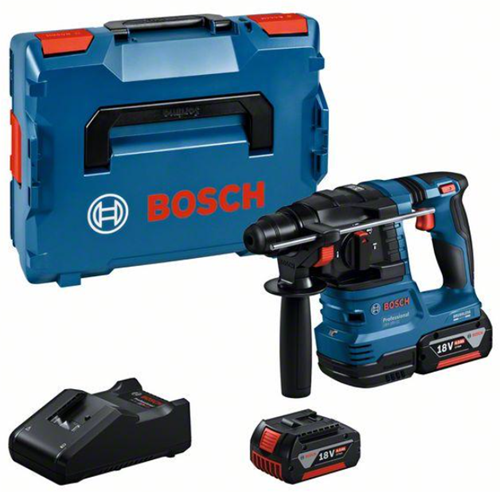 Load image into Gallery viewer, Bosch blauw gbh 18v-22 accu boorhamer | 1,9j | 2 x 4,0 ah accu + snellader | in l-boxx - 0611924002
