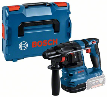 Bosch blauw bosch professional gbh 18v-22 - boorhamer - l-boxx - accu en lader niet meegeleverd - inclusief handgreep - machinedoek - diepteaanslag