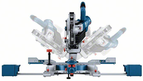 Bosch blauw gcm 18v-216 d accu afkortzaag | 216 mm | zonder accu's en lader - 0601b51000