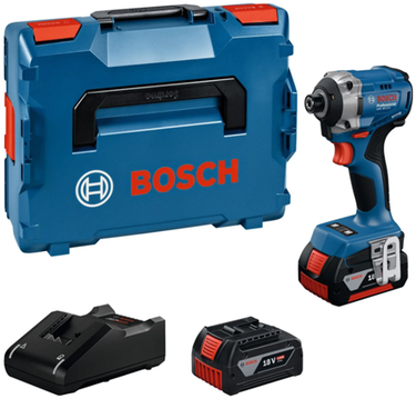 Bosch blauw gdr 18v-215 accu slagschroevendraaier | inclusief 2x gba 18v 4,0 ah lader gal 18v-40 - 06019n2002