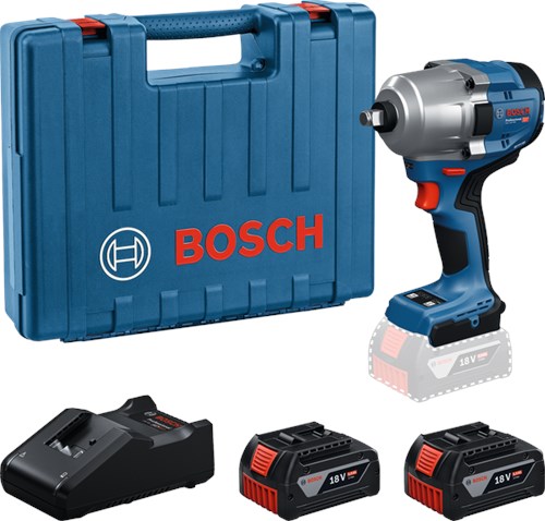 Load image into Gallery viewer, Bosch blauw gds 18v-780 accuslagmoeraanzetter| 2x gba 18v 5,0 ah en lader gal 18v-40 - 06019p4021
