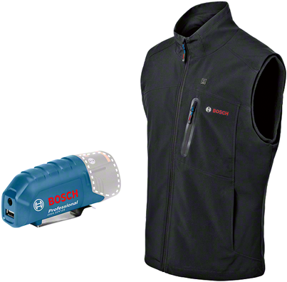 Bosch blauw ghv 12 + 18v xa | verwarmde bodywarmer 2xl | zonder accu's lader 06188000ee