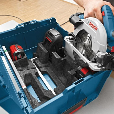 Bosch blauw gks 18v-57 g professional accu cirkelzaag | 5.0ah li-ion | in l-boxx | met 1600mm geleiderail - 06016a2102