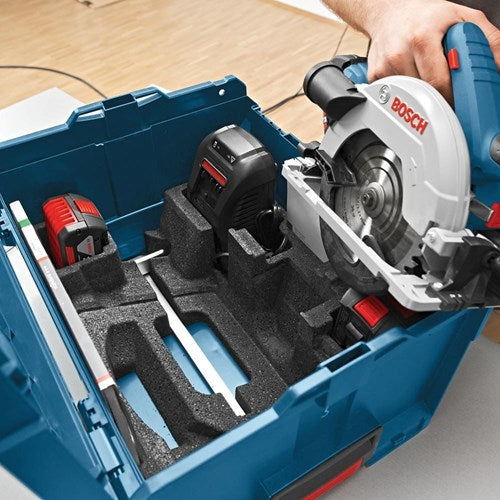 Afbeelding laden in galerijviewer, Bosch blauw gks 18v-57 g professional accu cirkelzaag | 5.0ah li-ion | in l-boxx | met 1600mm geleiderail - 06016a2102
