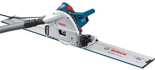 Load image into Gallery viewer, Bosch blauw gkt 55 gce invalzaag | + 1.6m geleiderail | in l-boxx - 0601675002
