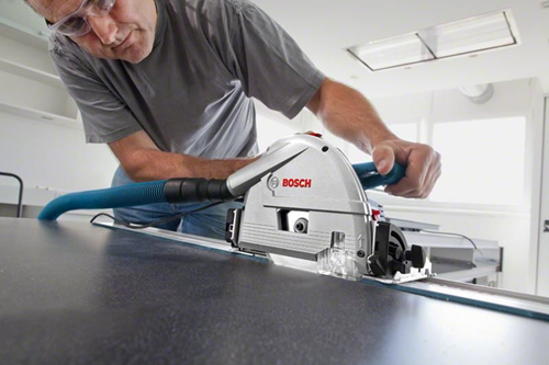 Load image into Gallery viewer, Bosch blauw gkt 55 gce professional invalcirkelzaagmachine | set | 1400 w | 2 x geleiderail | 165 mm zaagblad - 0615990m9b
