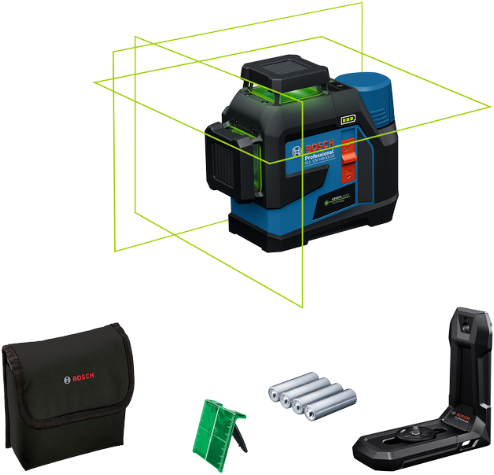 Load image into Gallery viewer, Bosch blauw gll 12v-100-33 cg professional lijnlaser | 4x batterij 1,5v lr6 (aa) | in tas - 0601065400
