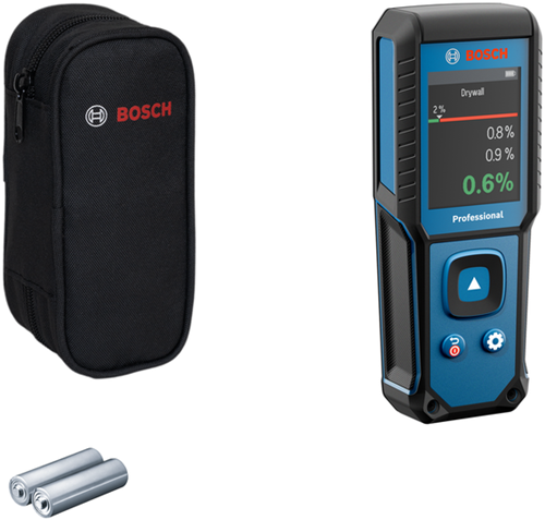 Load image into Gallery viewer, Bosch blauw gmm 1-15 materiaalvochtmeter | 2x batterij 1,5v lr6 (aa) + opbergetui - 0601078200
