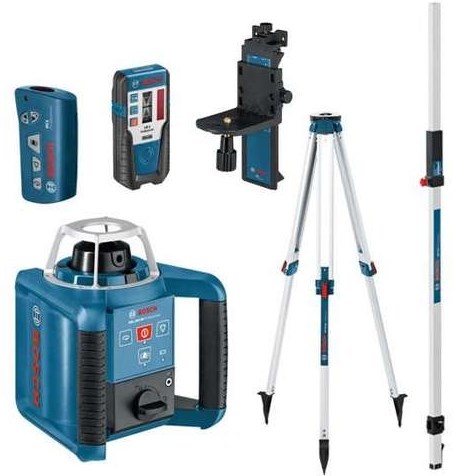 Bosch blauw grl 300 hv set rotatielaser | + lr 1 + wm4 + rc1 + bt 170 en gr 240 - 061599405u