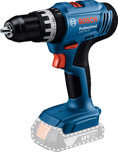 Chargez l'image dans la visionneuse de la galerie, Bosch professional gsb 18v-25 accu klop- schroefboormachine 18v basic body - 06019k9300

