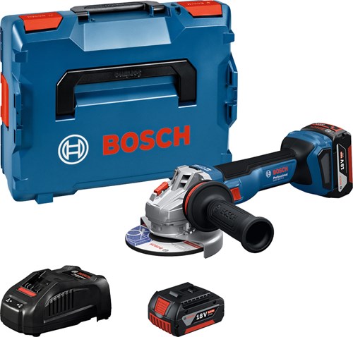 Afbeelding laden in galerijviewer, Bosch blauw gws 18v-11 s accu haakse slijper | inclusief 2x gba 18v 5,0 ah gal 1880 cv lader - 06019n4002
