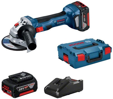Bosch blauw gws 18v-7 professional 18v accu haakse slijpmachine | 4.0ah accu's - 06019h9005