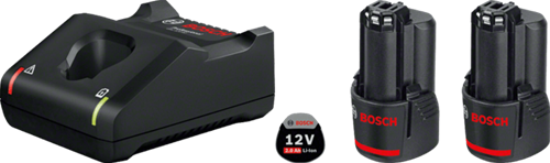 ギャラリービューアに画像をロードする, Bosch blauw bosch professional starterset 2x gba 12v accu 2.0ah + snellader gal 12v-40 - 1600a019r8
