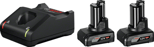 Load image into Gallery viewer, Bosch blauw starterset premium - 2 x gba 12v 6.0ah + gal 12v-40 professional - 1600a01b20
