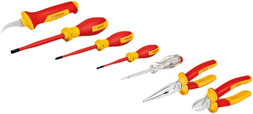 Afbeelding laden in galerijviewer, Bosch blauw vde handgereedschapset assorti | 7-delig | professional - 1600a02ng3
