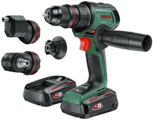 Bosch groen advanceddrill 18v-80 quicksnap accuschroefboormachine | 45-min. lader (al 18v-44) en 2x 18 v li-ion accu's (2,5 ah)) - 06039e2004