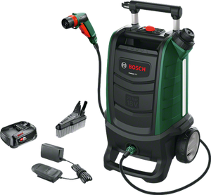 Bosch groen fontus 18v | accu hogedrukreiniger 20 bar incl. accessoires (1x 2.5ah accu + lader) - 06008b6101