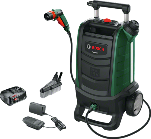 Load image into Gallery viewer, Bosch groen fontus 18v | accu hogedrukreiniger 20 bar | incl. accessoires - 06008b6101
