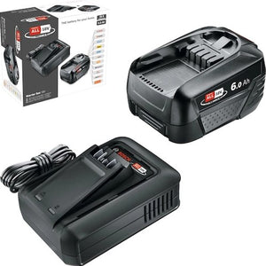 Bosch groen starter set 18v 1x 18v 6.0ah + al18-44 | 18v (1x 6.0ah accu + lader) - 1600a032a8