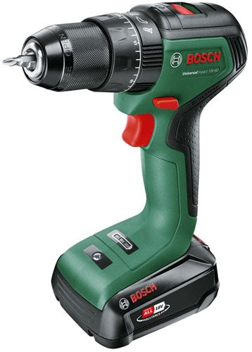 Afbeelding laden in galerijviewer, Bosch universalimpact 18v-60 - accuklopboorschroevendraaier - met 18 v li-ion accu (2.0 ah) en lader
