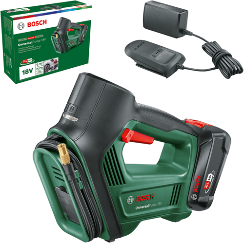 Bosch groen bosch luchtpomp universal pump 18v | 1 x 2,0 ah accu + lader - 0603947101
