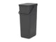 Brabantia sort go afvalemmer 40l grijs