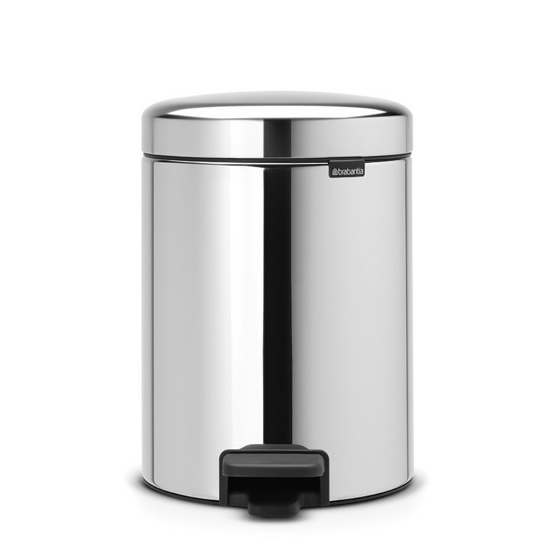 Chargez l'image dans la visionneuse de la galerie, Abi brabantia pedaalemmer newicon 5 liter brilliant steel metalen binnenemmer
