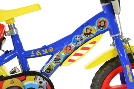 Dino brandweerman sam 12 inch 21 cm jongens doortrapper blauw