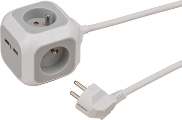 Brennenstuhl alea-power usb-charger stekkerblok | 4-voudig | 1,4m h05vv-f 3g1,5 | fr be - 1150101