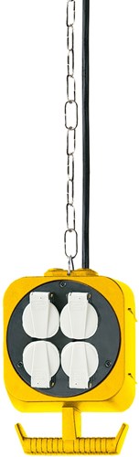 Brennenstuhl pendel stroomverdeler hangverdeler met 2 x 4 geaarde stopcontacten (made in germany)