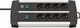 Brennenstuhl premium-alu-line techniek stekkerdoos 8-voudig duo zwart 3m h05vv-f 3g1,5 4-voudige schakelbare stop - 1391000908
